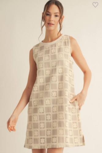 Beige Crochet Dress